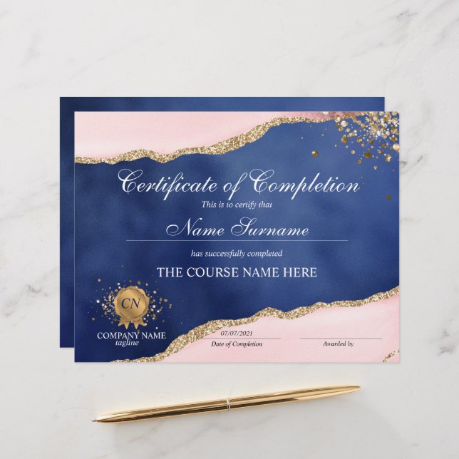 修了証授与コース修了 (正面/裏面インサイチュ)