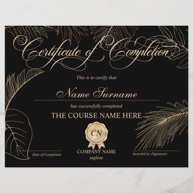 修了証授与コース修了 (正面)