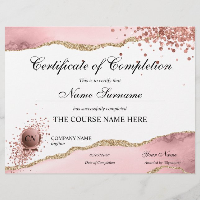 修了証授与コース修了 (正面)