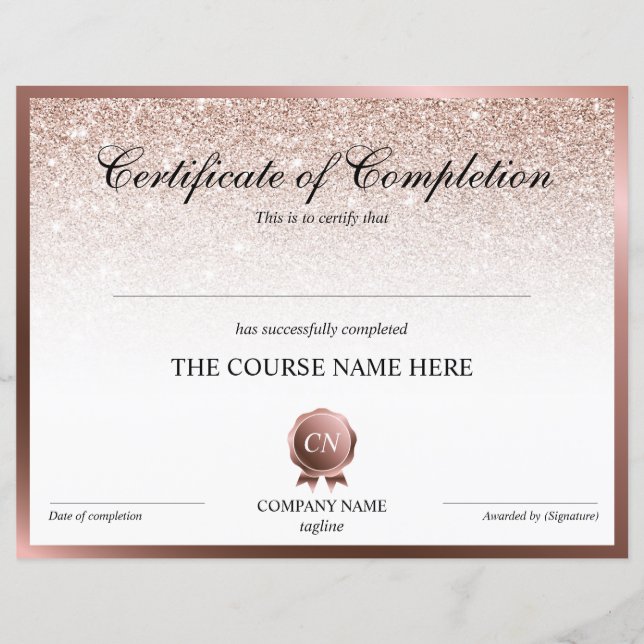 修了証授与コース修了 (正面)