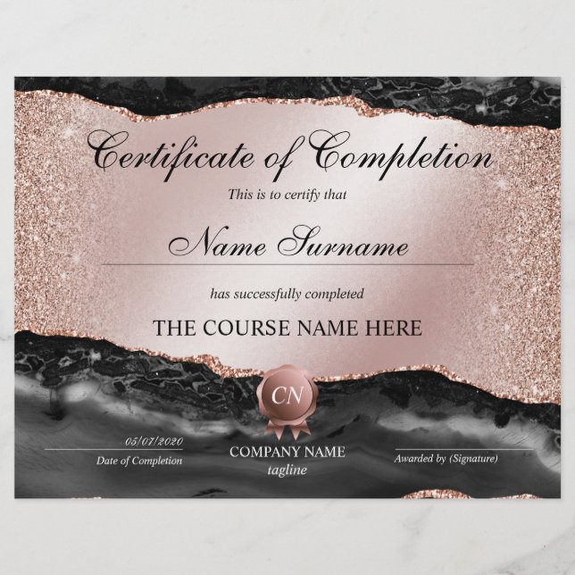 修了証授与コース修了 (正面)