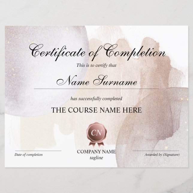 修了証授与コース修了 (正面)