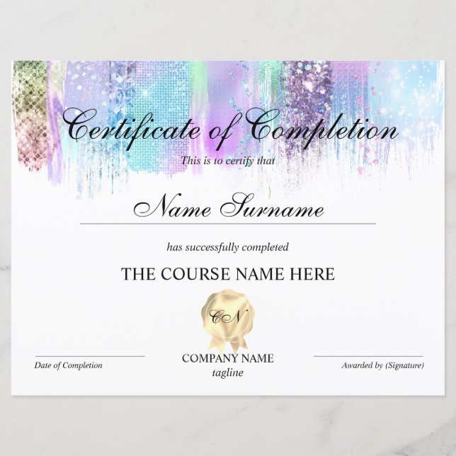 修了証授与コース修了 (正面)