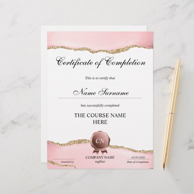 修了証授与コース修了 (正面/裏面インサイチュ)