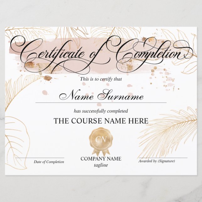 修了証授与コース修了 (正面)