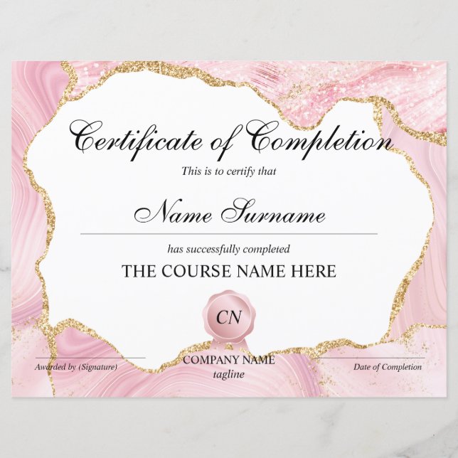 修了証授与コース修了 (正面)