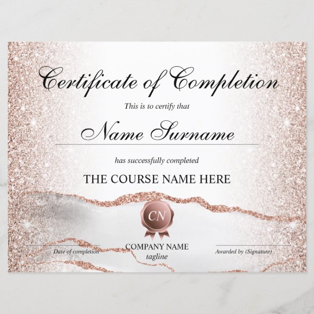 修了証授与コース修了 (正面)