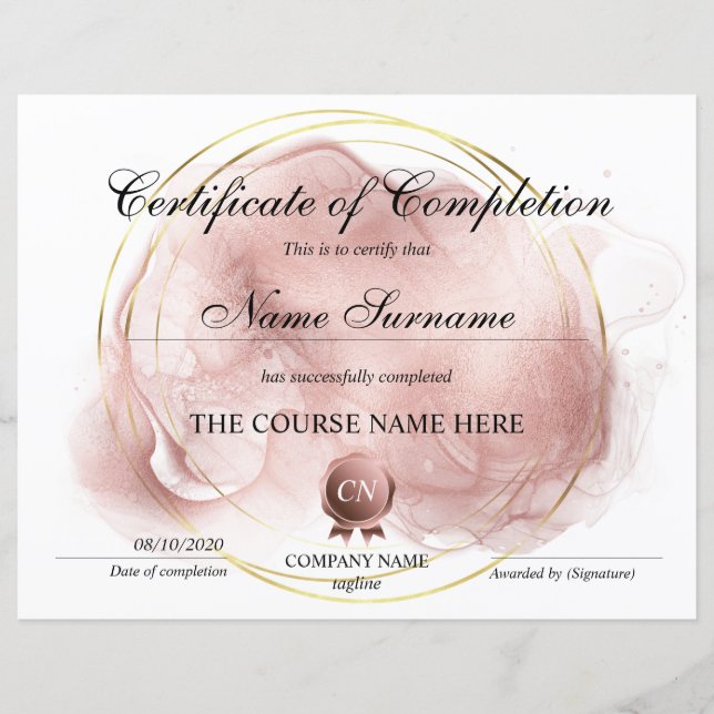 修了証授与コース修了 (正面)