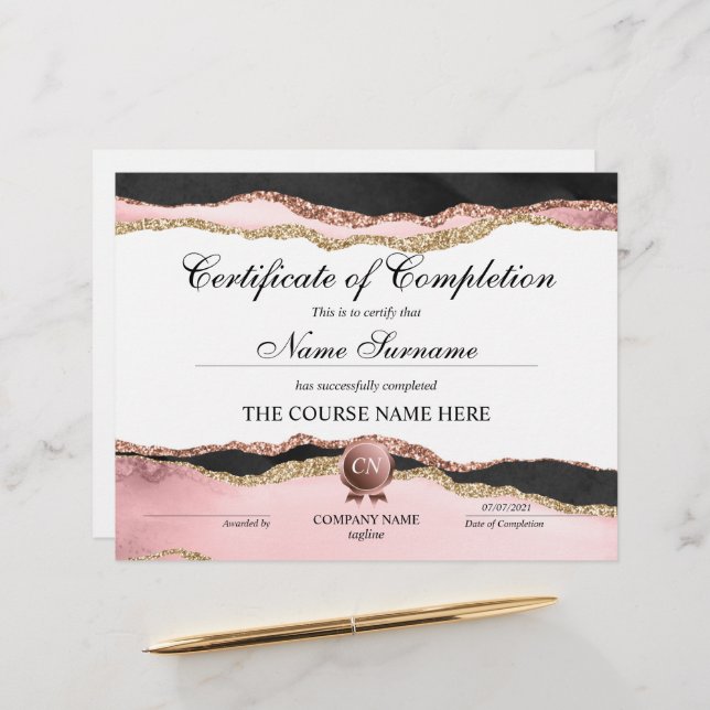 修了証授与コース修了 (正面/裏面インサイチュ)