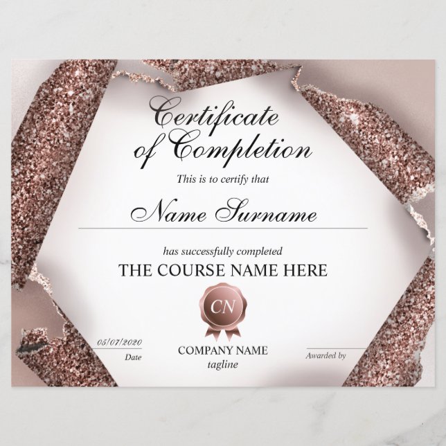 修了証授与コース修了 (正面)