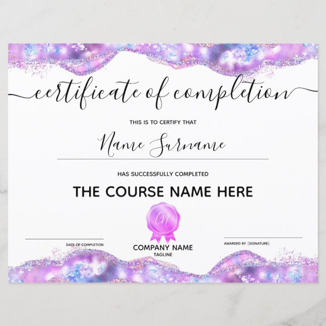 修了証授与コース修了 (正面)