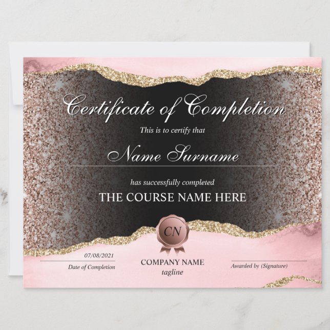 修了証授与コース修了 (正面)