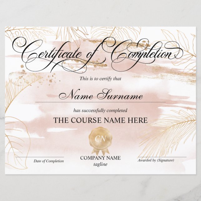 修了証授与コース修了 (正面)