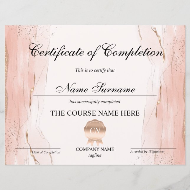 修了証授与コース修了 (正面)