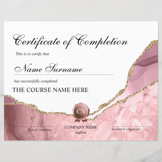 修了証授与コース修了 (正面)