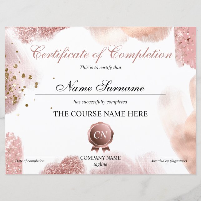 修了証授与コース修了 (正面)