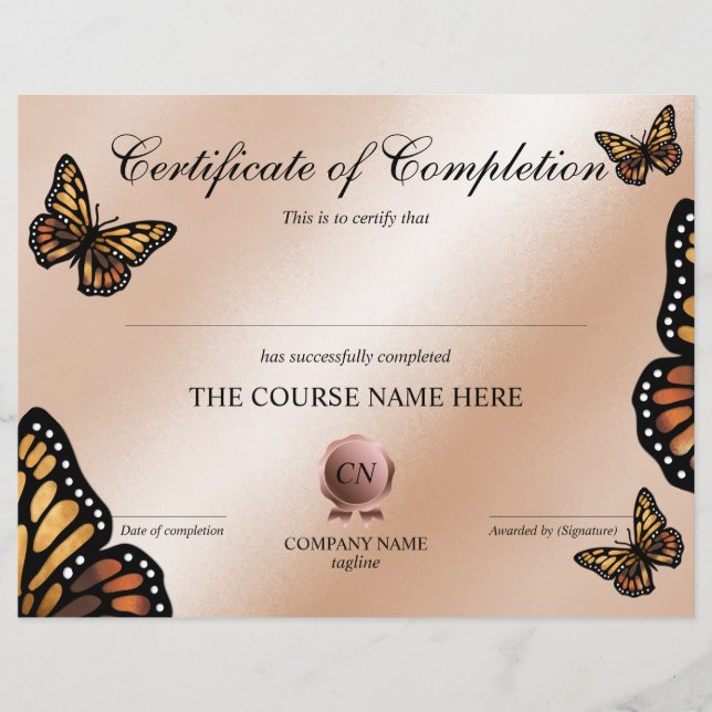 修了証授与コース修了 (正面)