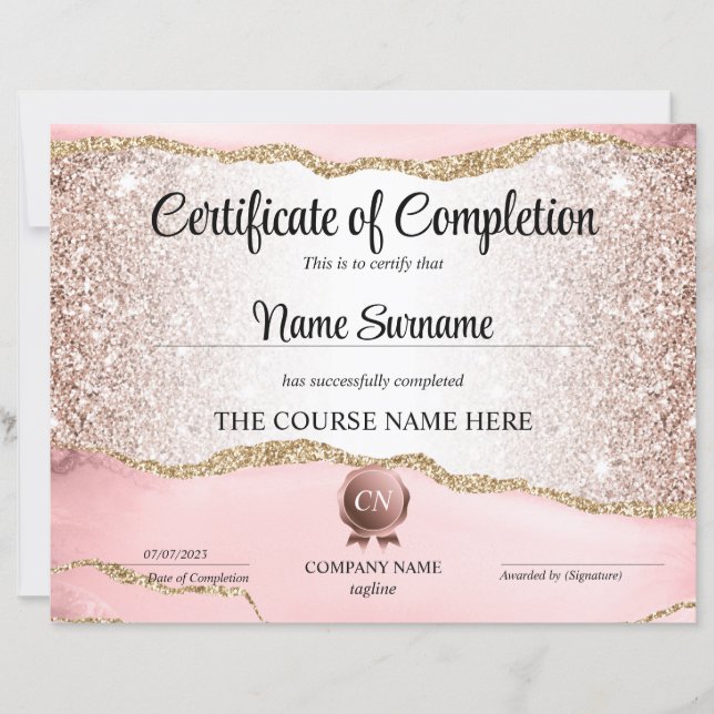 修了証授与コース修了 (正面)