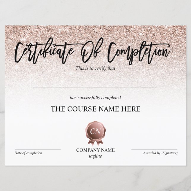 修了証授与コース修了 (正面)