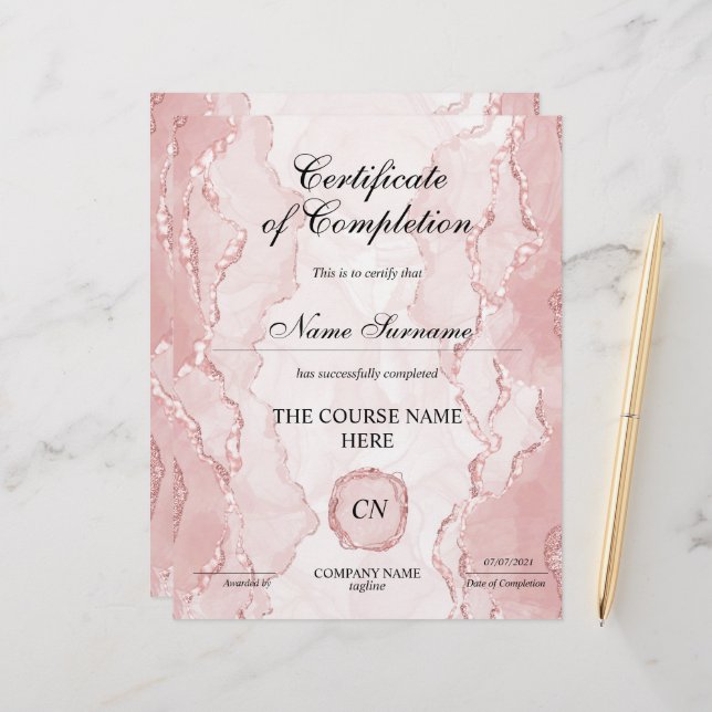 修了証授与コース修了 (正面/裏面インサイチュ)