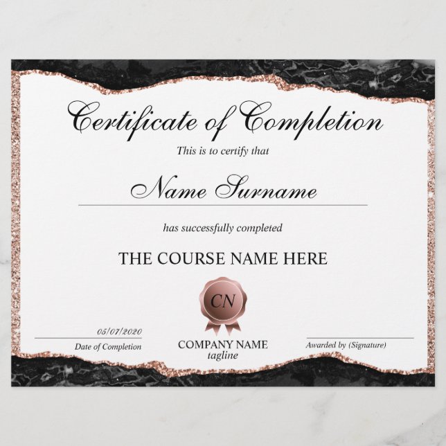 修了証授与コース修了 (正面)