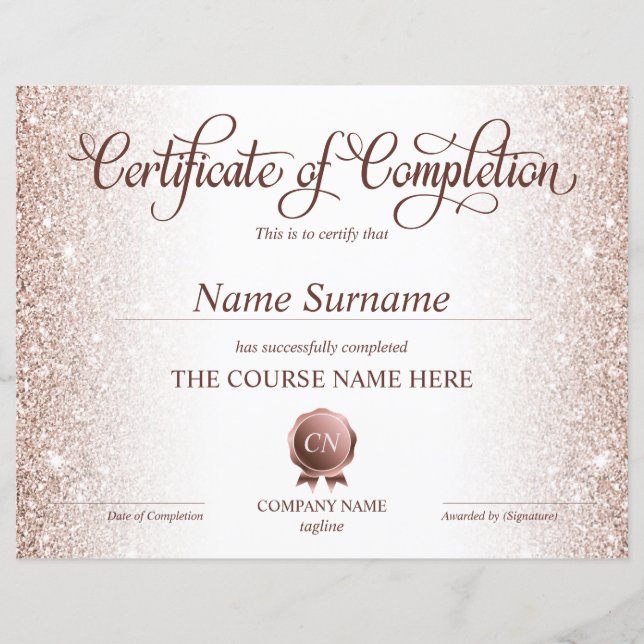 修了証授与コース修了 (正面)