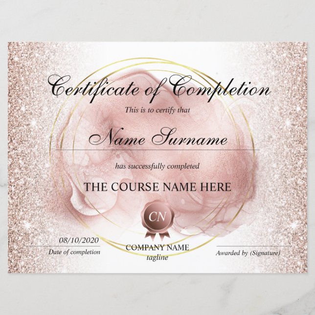 修了証授与コース修了 (正面)