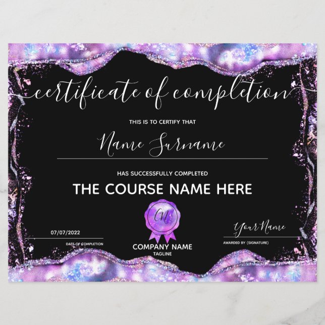 修了証授与コース修了 (正面)