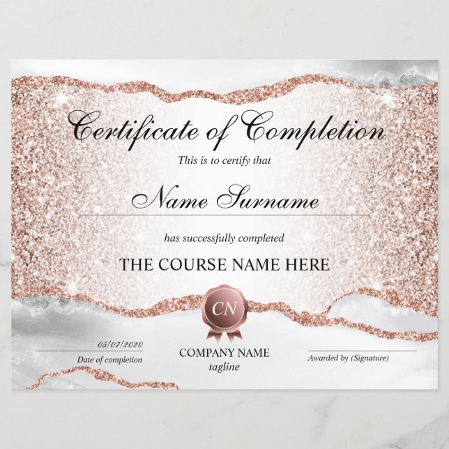 修了証授与コース修了 (正面)