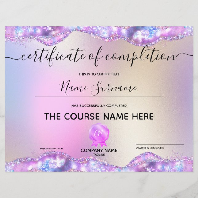 修了証授与コース修了 (正面)