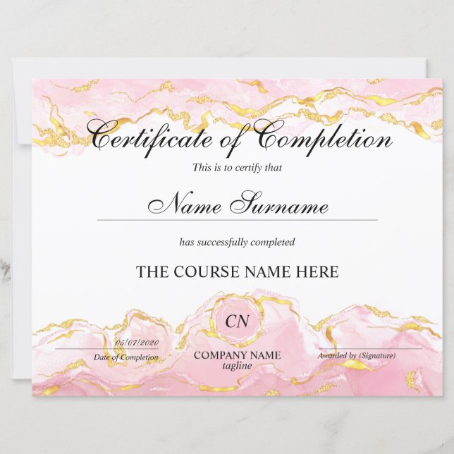 修了証授与コース修了 (正面)