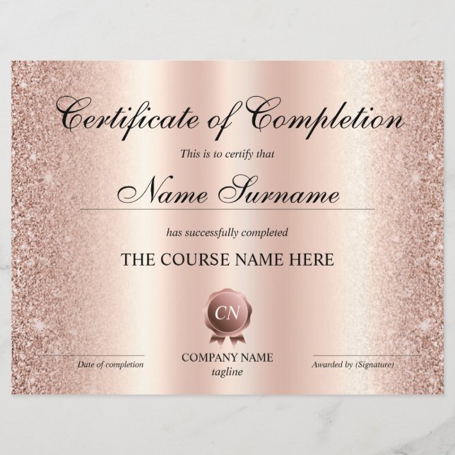 修了証授与コース修了 (正面)