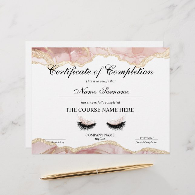 修了証授与コース修了 (正面/裏面インサイチュ)