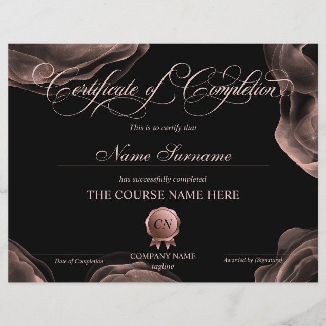 修了証授与コース修了 (正面)