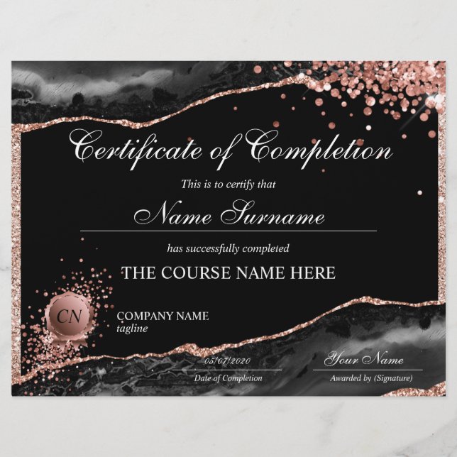 修了証授与コース修了 (正面)