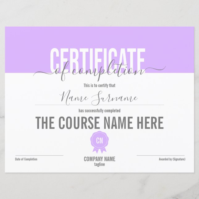 修了証授与コース修了 (正面)