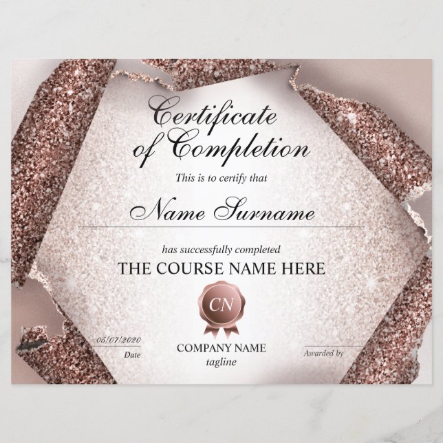 修了証授与コース修了 (正面)