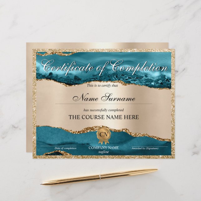 修了証授与コース修了 (正面/裏面インサイチュ)