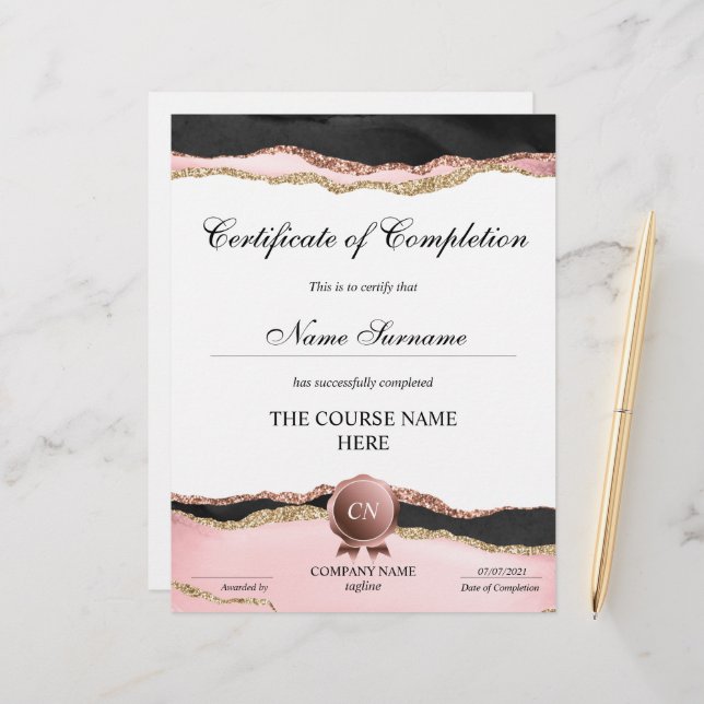 修了証授与コース修了 (正面/裏面インサイチュ)