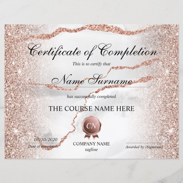 修了証授与コース修了 (正面)