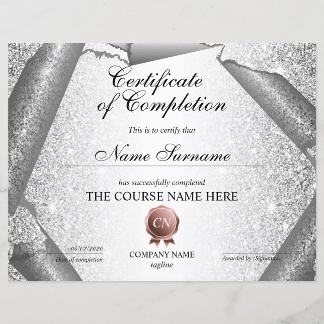 修了証授与コース修了 (正面)