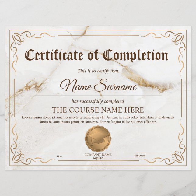 修了証授与コース (正面)