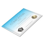 修了証明書の埋め込み従業員賞 ノートパッド (アングル)