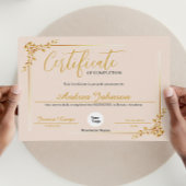 修了証書アワードのスクリプトゴールデン ポスター