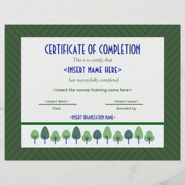 修了証書 (正面)