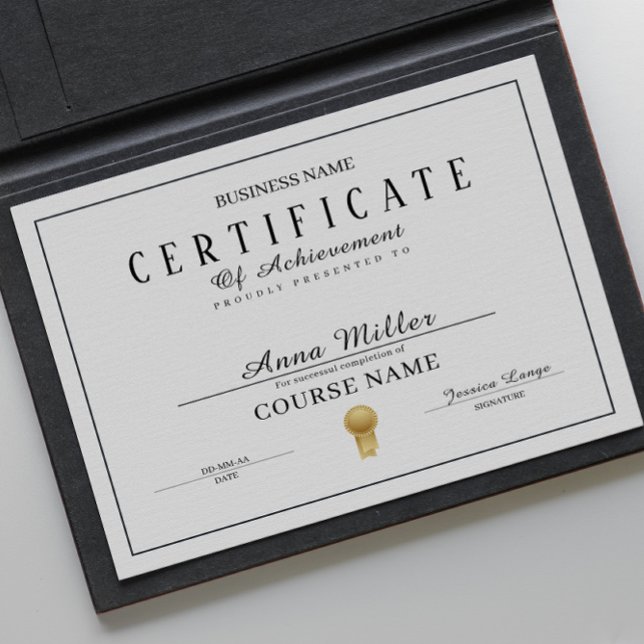 修了証表彰白黒 (Certificate Of Completion Awards Black And White)