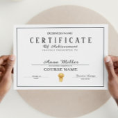 修了証表彰白黒 ポスター