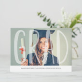 修了証 写真付き 卒業おめでとうございます 案内状 (スタンド正面)