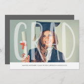 修了証 写真付き 卒業おめでとうございます 案内状 (正面/裏面)