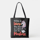 修士おもしろい号卒業MSW MBAギフト トートバッグ (裏面)